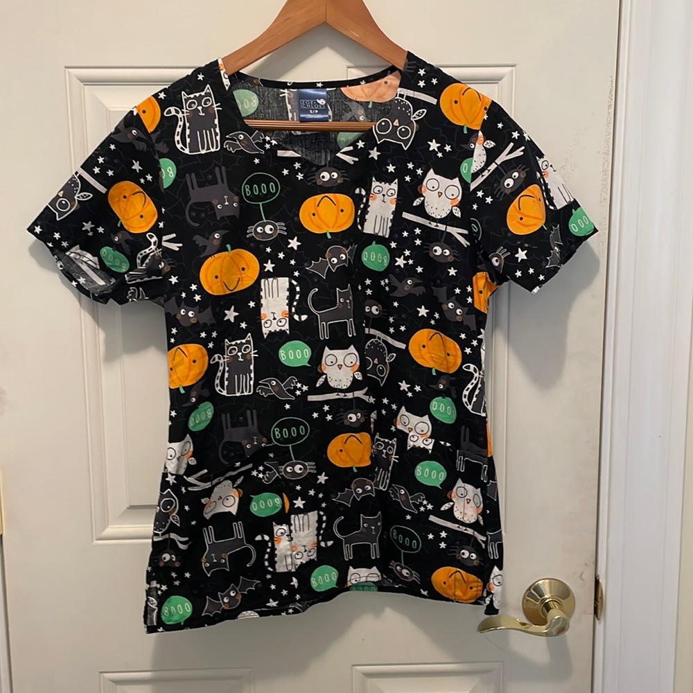 Halloween Scrub Top